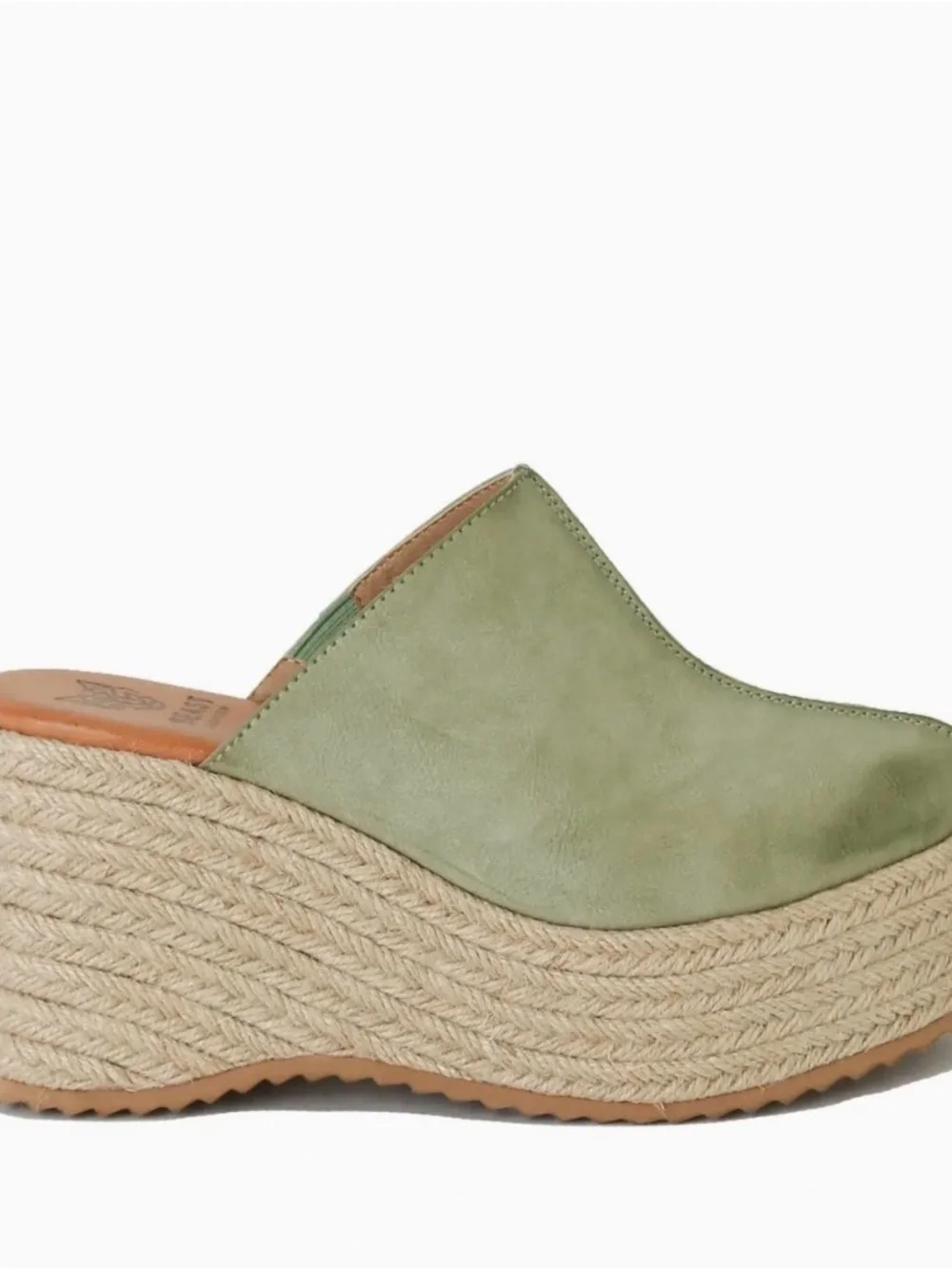 BEAST FASHION Nellie-01 Light Sage Espadrille Wedge Mule